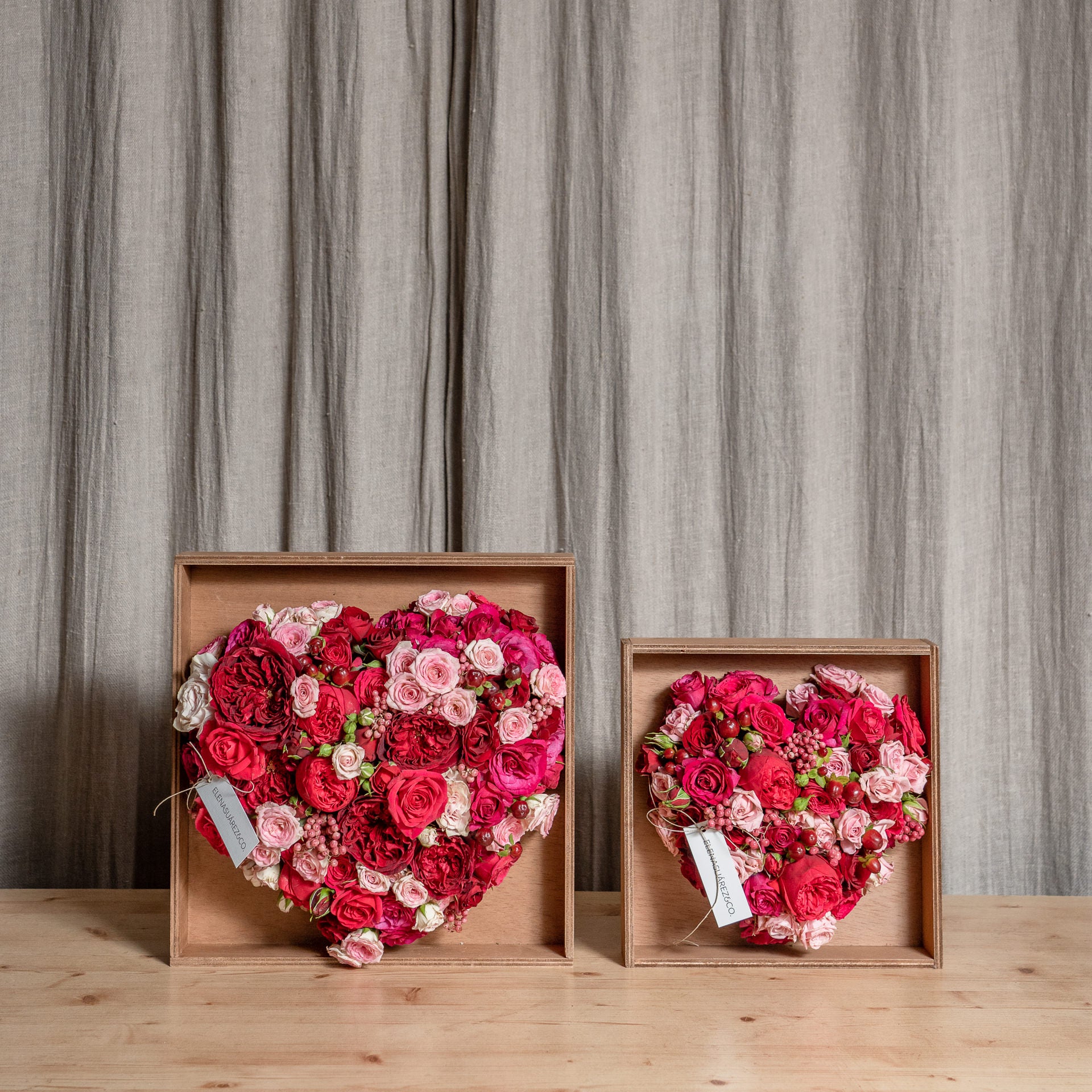 Corazón de Flores Frescas