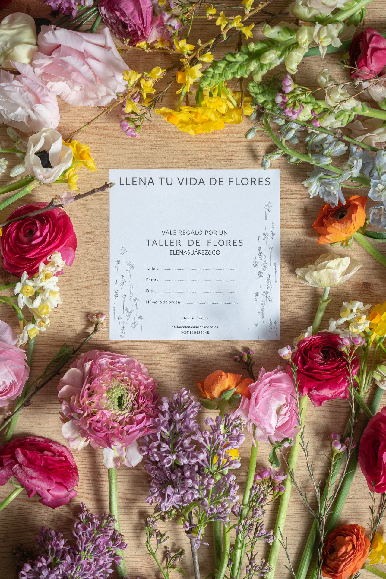 Vale Regalo Taller de Flores 2