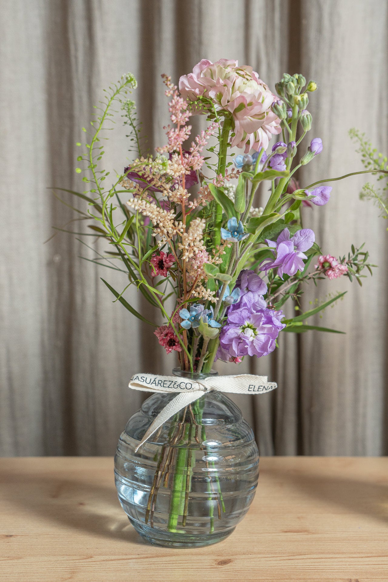 Juego de 3 violeteros con flores 3