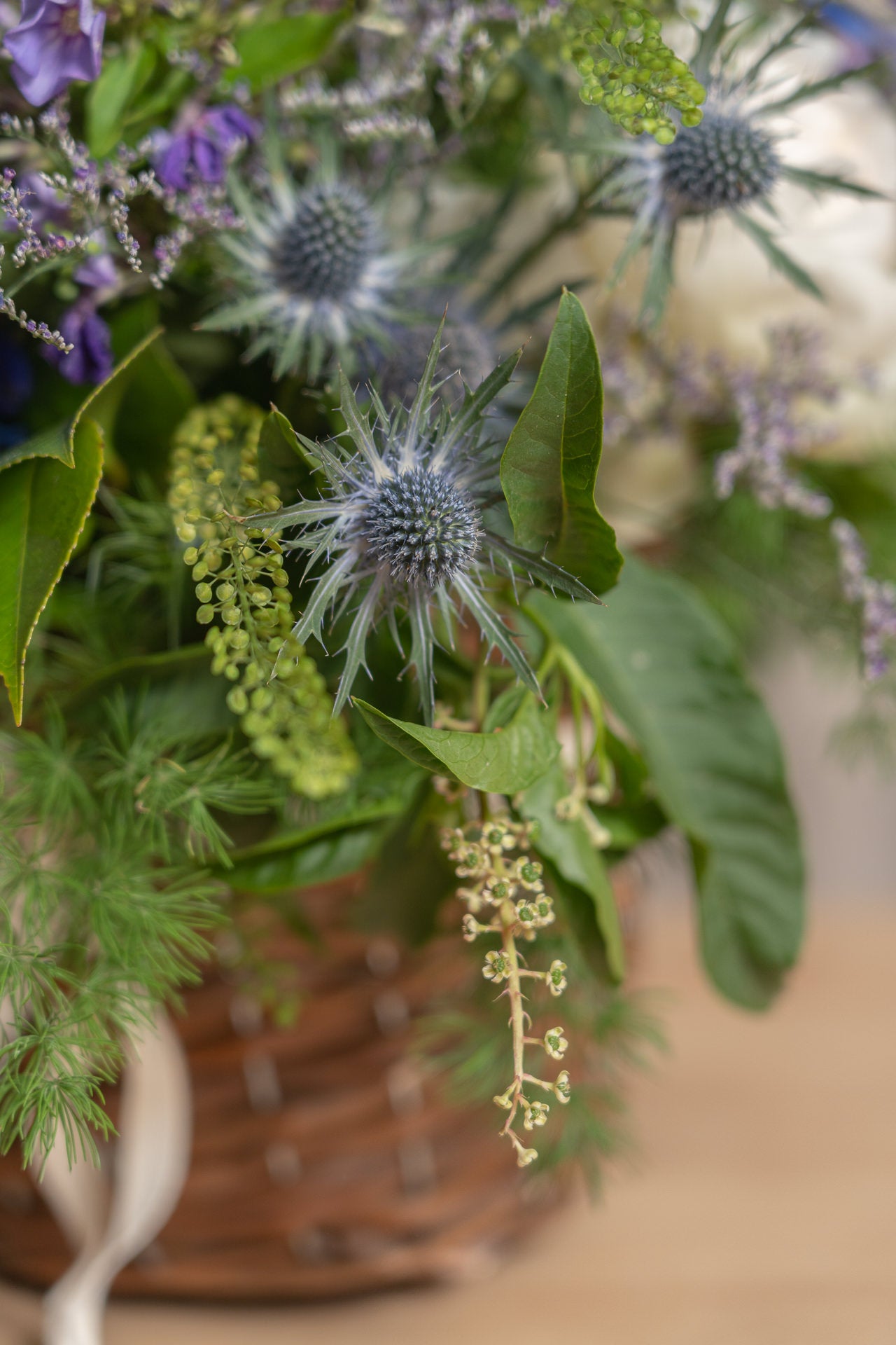 Cesto de Mimbre Flores Frescas 4