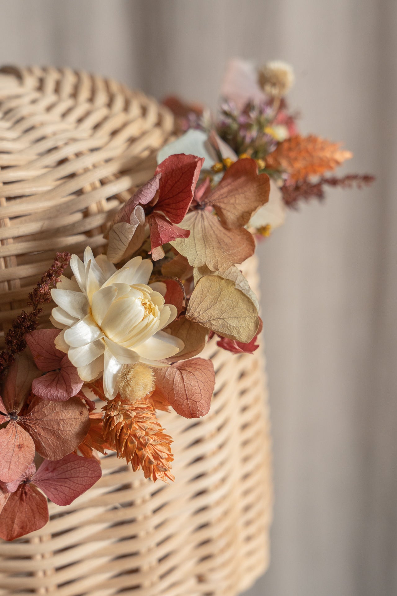 Coronita flores salmón preservadas 3