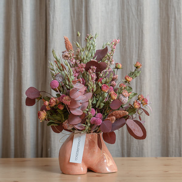 Miss y Mini Bum Bum rosa con Flores Preservadas 3