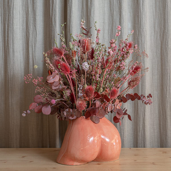 Miss y Mini Bum Bum rosa con Flores Preservadas 6