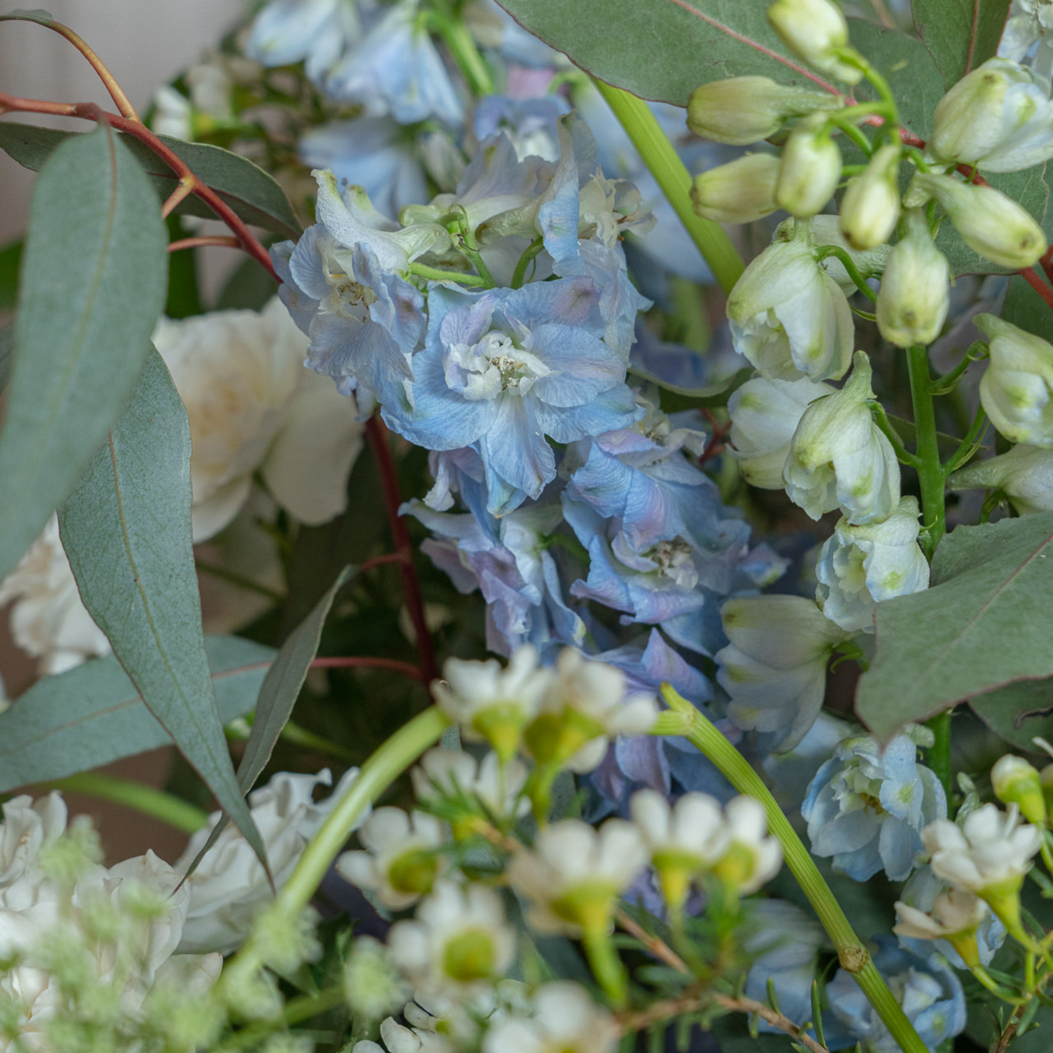 Caja de Madera con Flores Frescas 8
